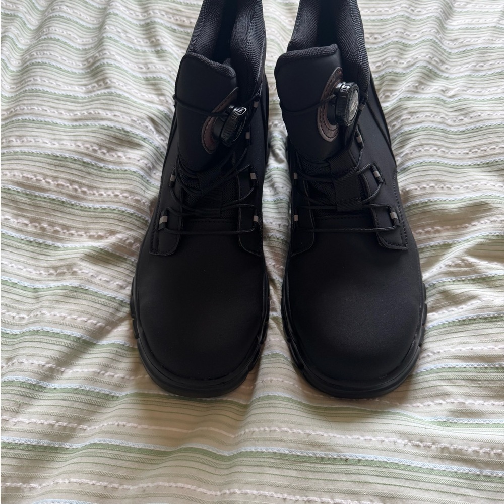 Black Lace-Up Boots